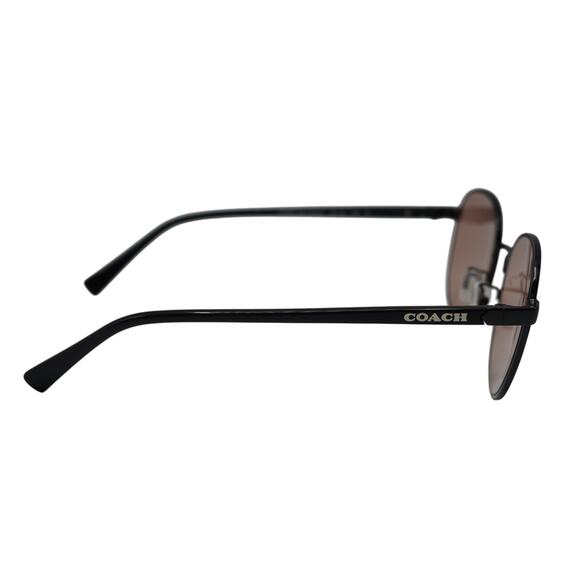 Coach HC7159 CL909 Satin Black Penny Solid Pink Lens Sunglasses - Picture 5 of 6